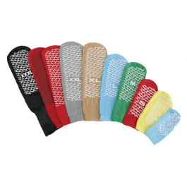 1 Pair Medline Hospital Socks  W/Slip-Resistant  Red-S Only BLue-M Beige-L 