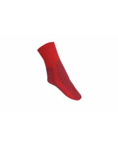 Calcetines Antideslizantes con Doble Suela de Color Rojo