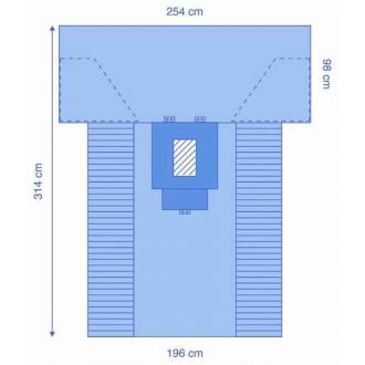 Eclipse® Reinforced Abdominal T-Drape with Full Incise Film