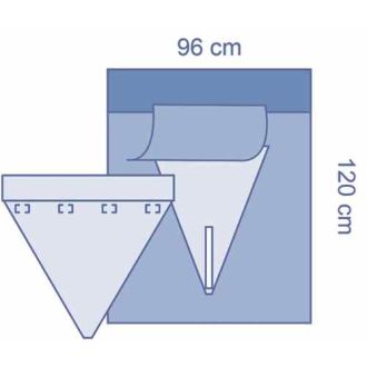 Untergesäßtuch mit zwei abnehmbaren Flüssigkeitsauffangbeuteln