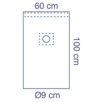 Invisishield Clear Epidural Drape with Adhesive Fenestration