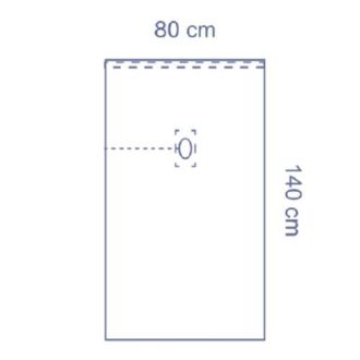 Invisishield Clear Epidural Drape with Pre-Cut Adhesive Fenestration