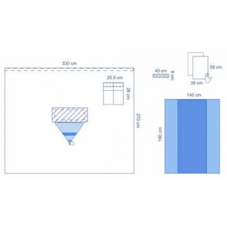 Vertical Isolation Drape Pack with Clear Adhesive Tape