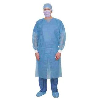 Spunbond Knitted-Cuff Cover Gown