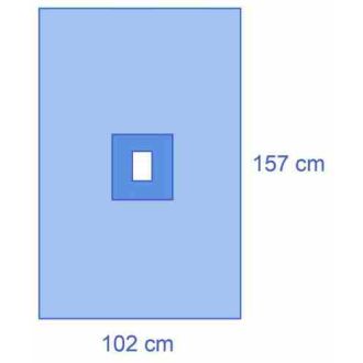 Eclipse Abdecktuch mit Fenster, verstärkt, selbstklebend