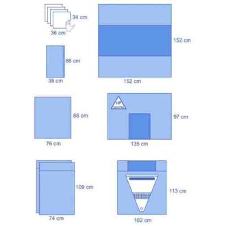 Trouxa de Campos Cirúrgicos de Parto com Perneiras OPS™ Advanced