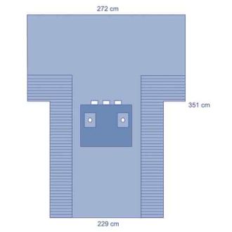Eclipse® Reinforced Bilateral Extremity T-Drape