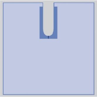 Invisishield Sterile Clear Split Drape with U-Shaped Fenestration