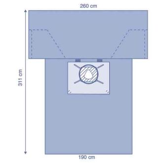 OPS™ Essential C-Section Drape with Pouch and Fenestrated Incise Film