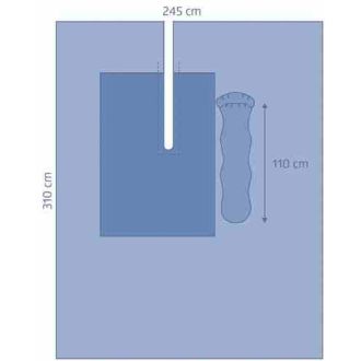 OPS™ Essential Reinforced Hip Drape for Right Leg Supine and Anterior Approach
