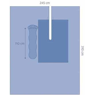 OPS™ Essential Reinforced Hip Drape for Left Leg Supine and Anterior Approach