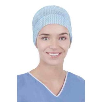 Calot chirurgical à front large en spunlace viscose avec liens