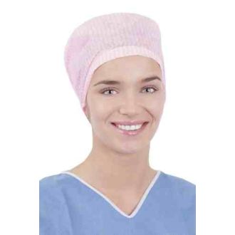 Calot chirurgical à front large en spunlace viscose avec élastique