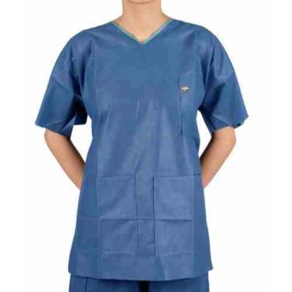 Ultimate Disposable Blue Scrub Suit Shirt