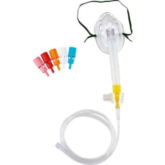 Masque à oxygène de type Venturi Hudson avec tubulure Star-Lumen (débit protégé)