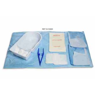 Set n°1 per la Sostituzione del Catetere con Guanti in Lattice e Telo per Copertura