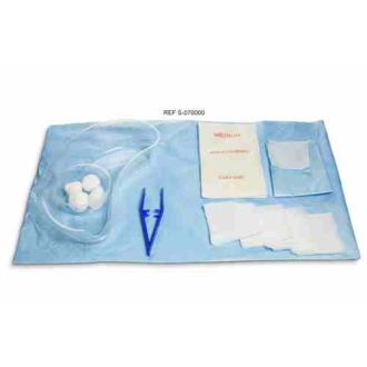 Set n°7 per la Sostituzione del Catetere con Guanti in Lattice e Bacinella Reniforme