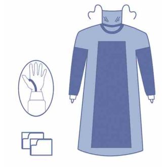 OPS Essential Poly Verstevigde Chirurgische Jas met Masker en Duimlussen