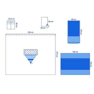 Vertical Isolation Drape Pack with Mayo Stand Cover