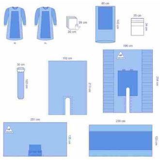 OPS™ Ultimate Reinforced Split Drape and Gown Pack 1