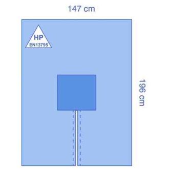 Campo Cirúrgico com Abertura em U Reforçado com Adesivo OPS™ Ultimate