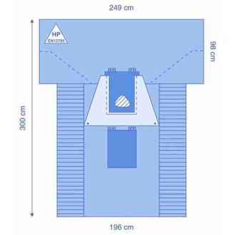 Champ pour césarienne OPS™ Ultimate avec poche en U et film à inciser plein