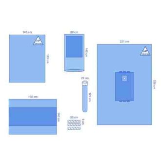 OPS™ Ultimate Extremitäten-Set 3, verstärkt, mit Instrumententischbezug