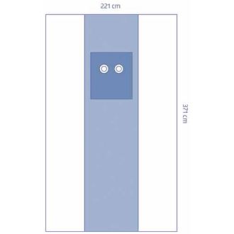 OPS™ Ultimate Angiography Drape 3 with 2 Femoral Fenestrations and 2 Clear Panels