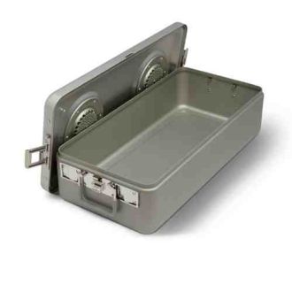 Steriset® Full-Size Flat-Bottom Container with Aluminium Lid
